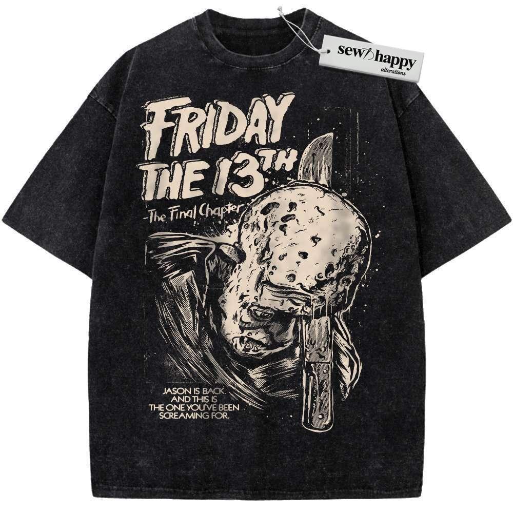 Wash Tee Friday the 13th Shirt, Halloween Shirt, Horror Shirt, Vintage T-Shirt