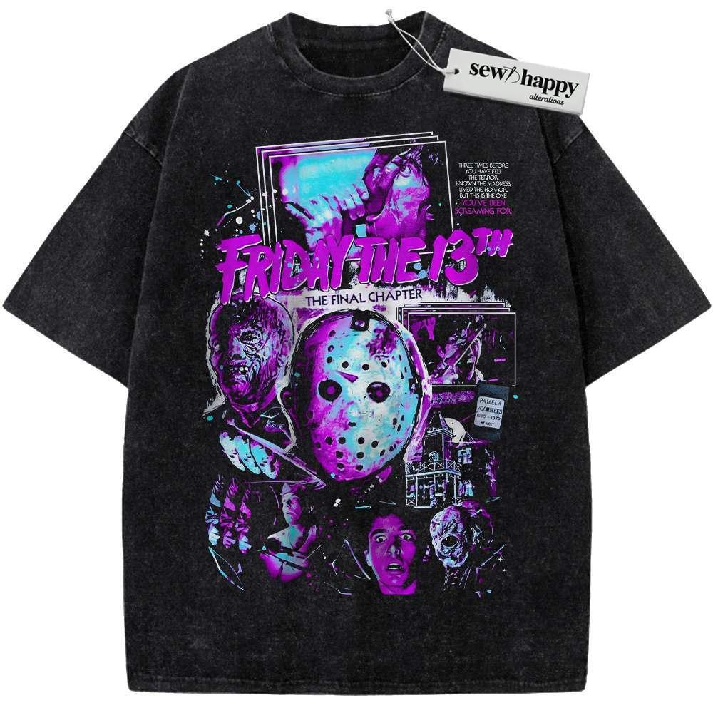 Wash Tee Friday the 13th Shirt, Halloween Shirt, Horror Shirt, Vintage Tee