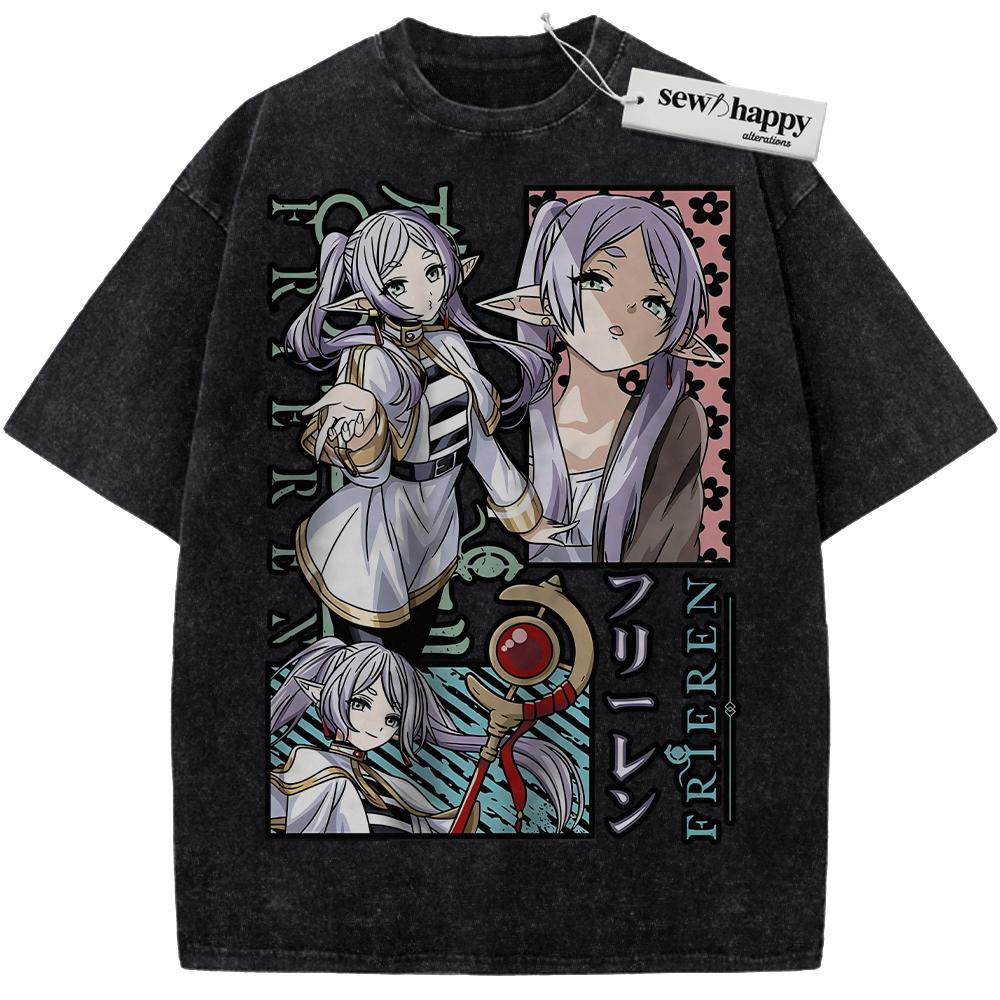 Wash Tee Frieren: Beyond Journey's End Shirt, Anime Shirt, Vintage Tee