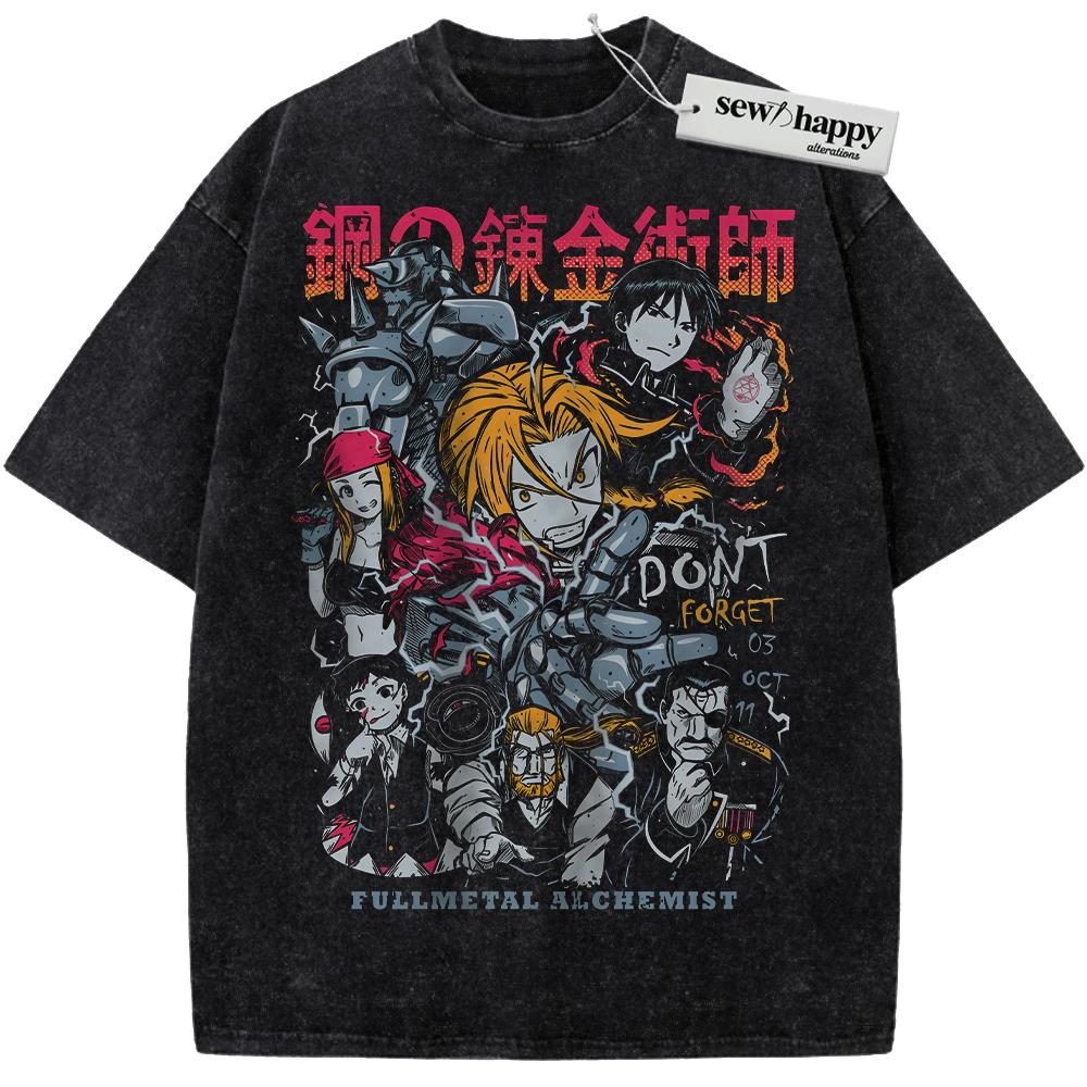 Wash Tee Fullmetal Alchemist Shirt, Anime Shirt, Vintage Tee