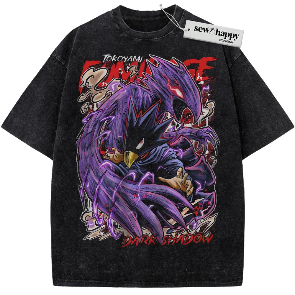 Wash Tee Fumikage Tokoyami Shirt, MHA Shirt, Anime Shirt, Vintage Tee