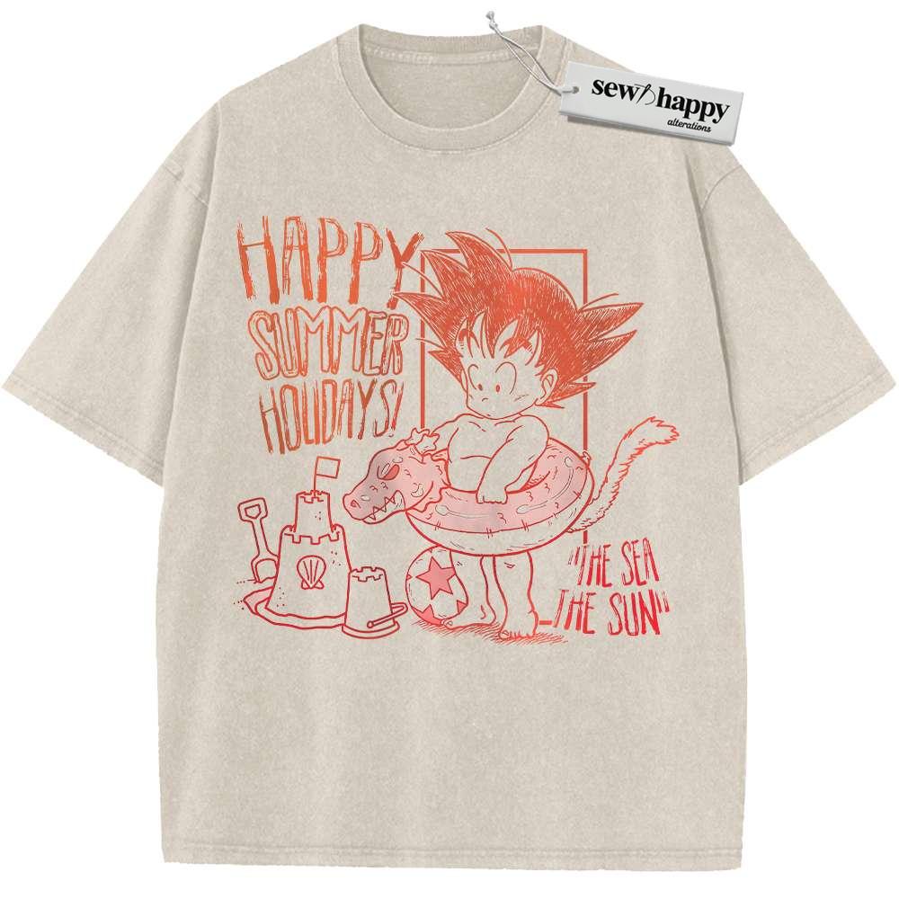 Wash Tee Funny Son Goku Shirt, Shenron Shirt, Dragon Ball Shirt, DBZ Shirt, Anime Shirt, Vintage T-Shirt