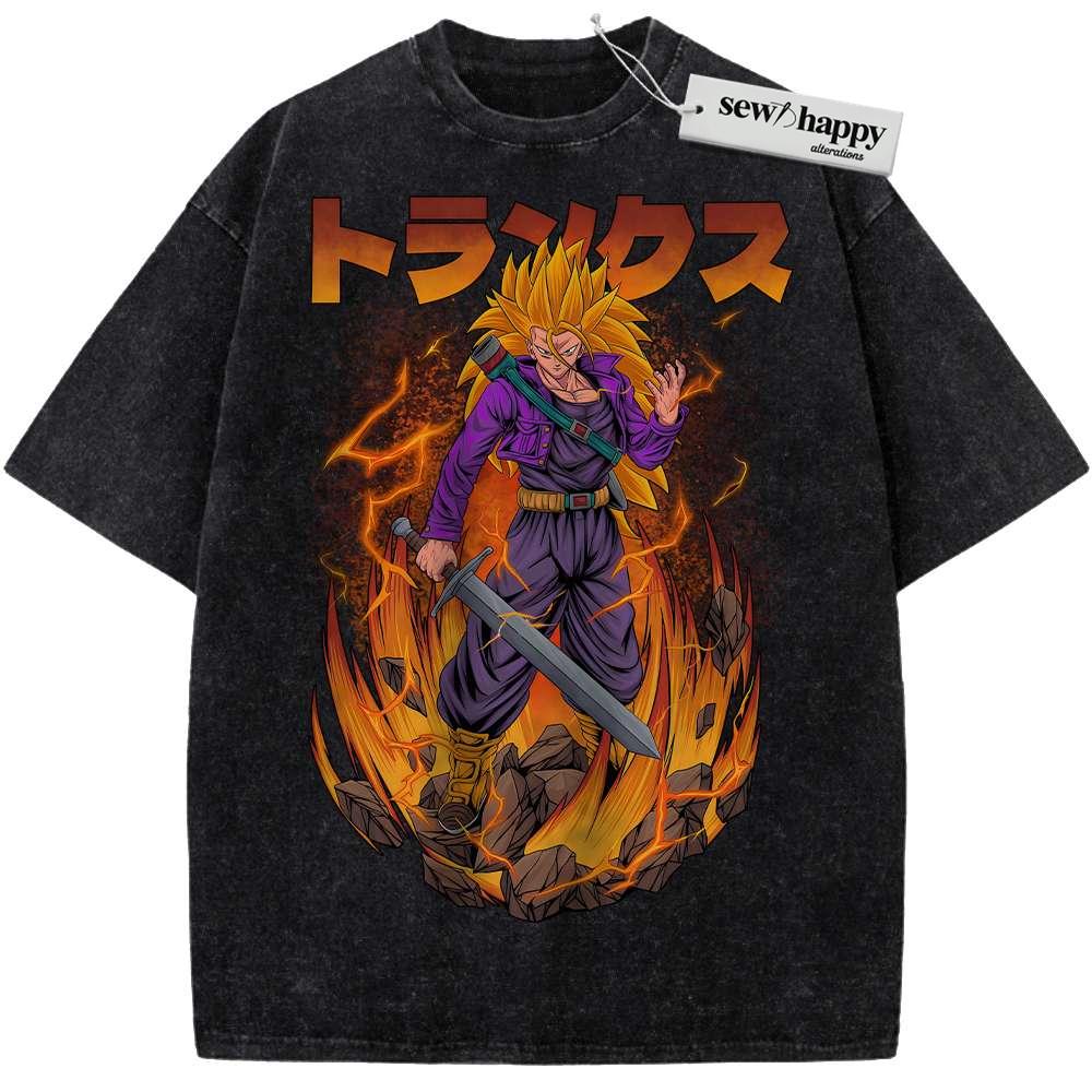 Wash Tee Future Trunks Shirt, Dragon Ball Z Shirt, DBZ Shirt, Anime Shirt, Vintage T-Shirt