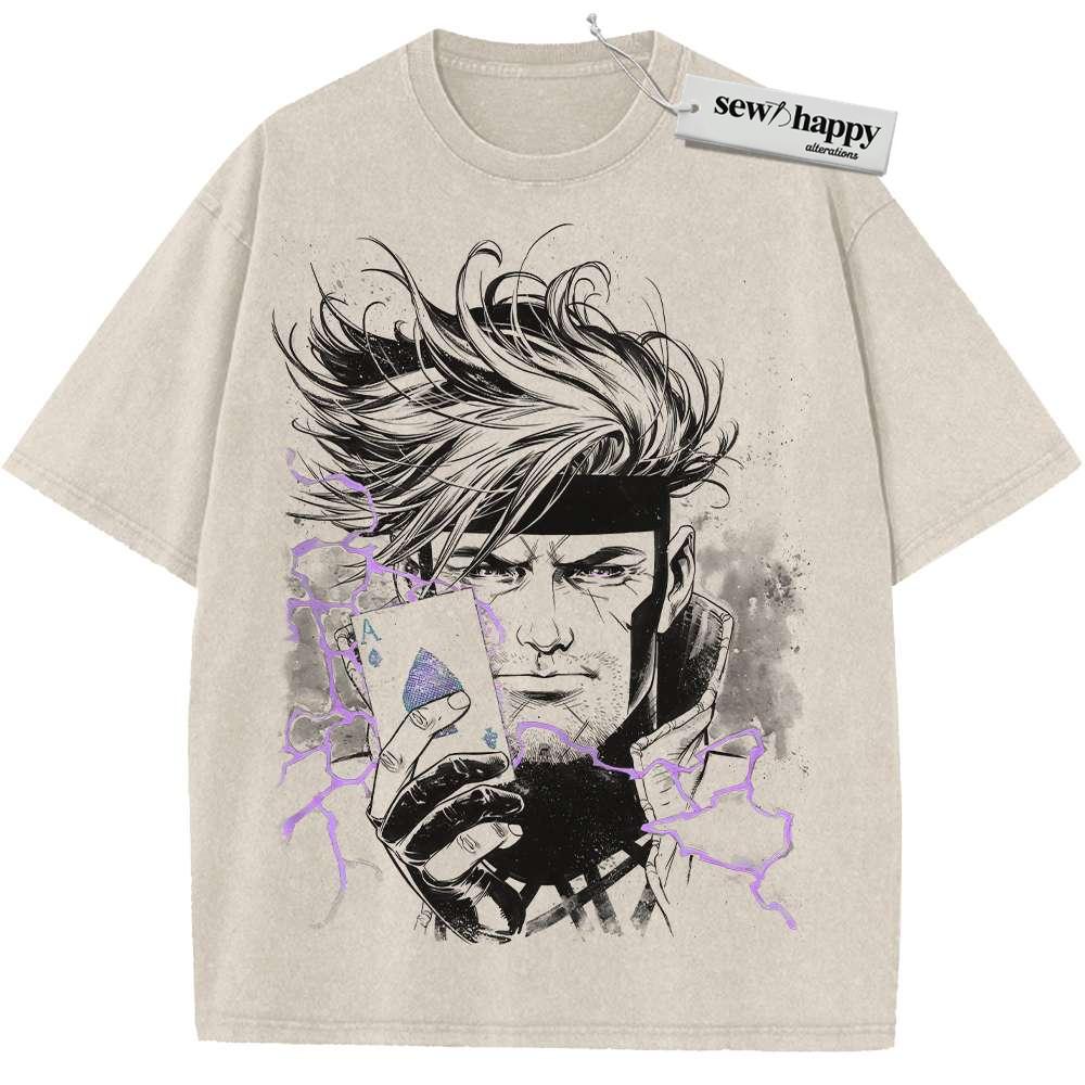 Wash Tee Gambit Shirt, X-Men Shirt, Marvel Comics Shirt, Vintage Tee