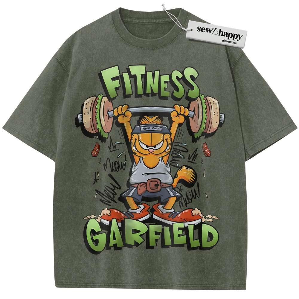 Wash Tee Garfield Shirt, Animated Shirt, Vintage Tee Wash Tee Garfield Shirt, Animated Shirt, Vintage Tee - Image 1