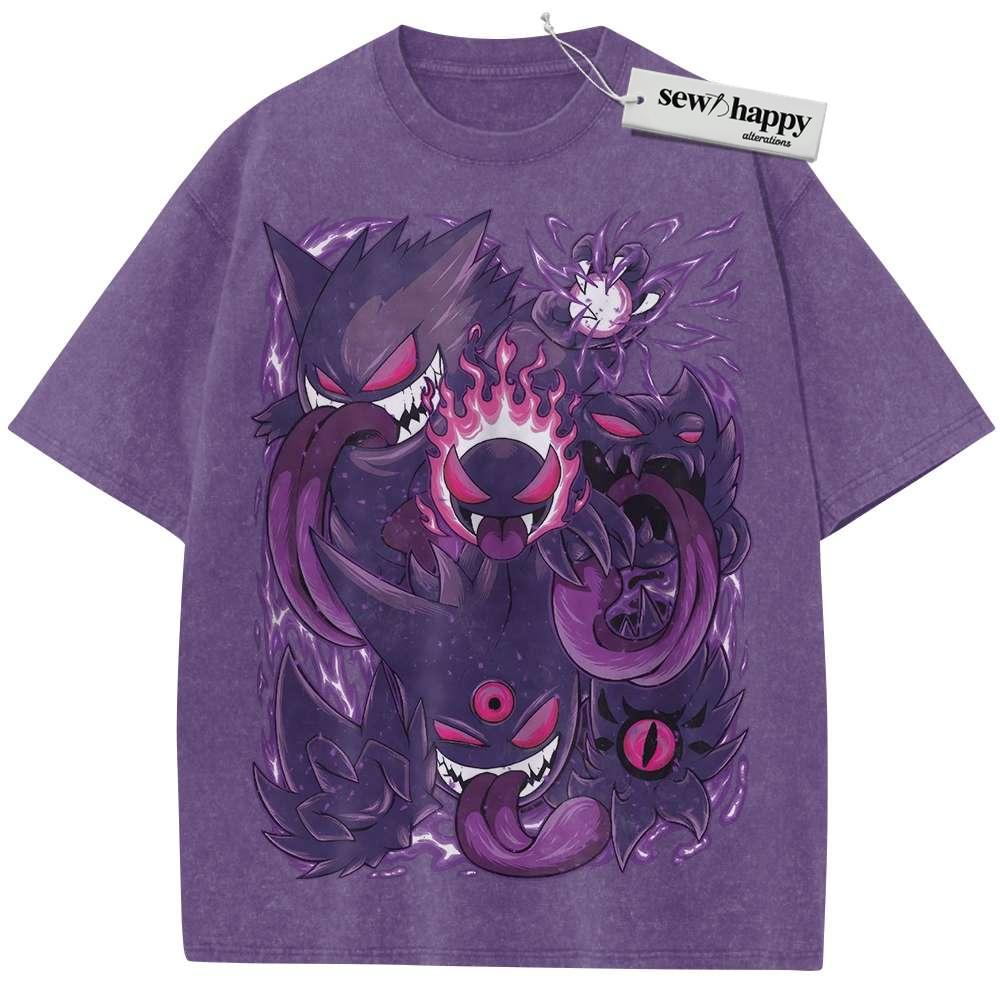 Wash Tee Gatsly Shirt, Haunter Shirt, Gengar Shirt, Pokemon shirt, Anime Shirt, Vintage T-Shirt