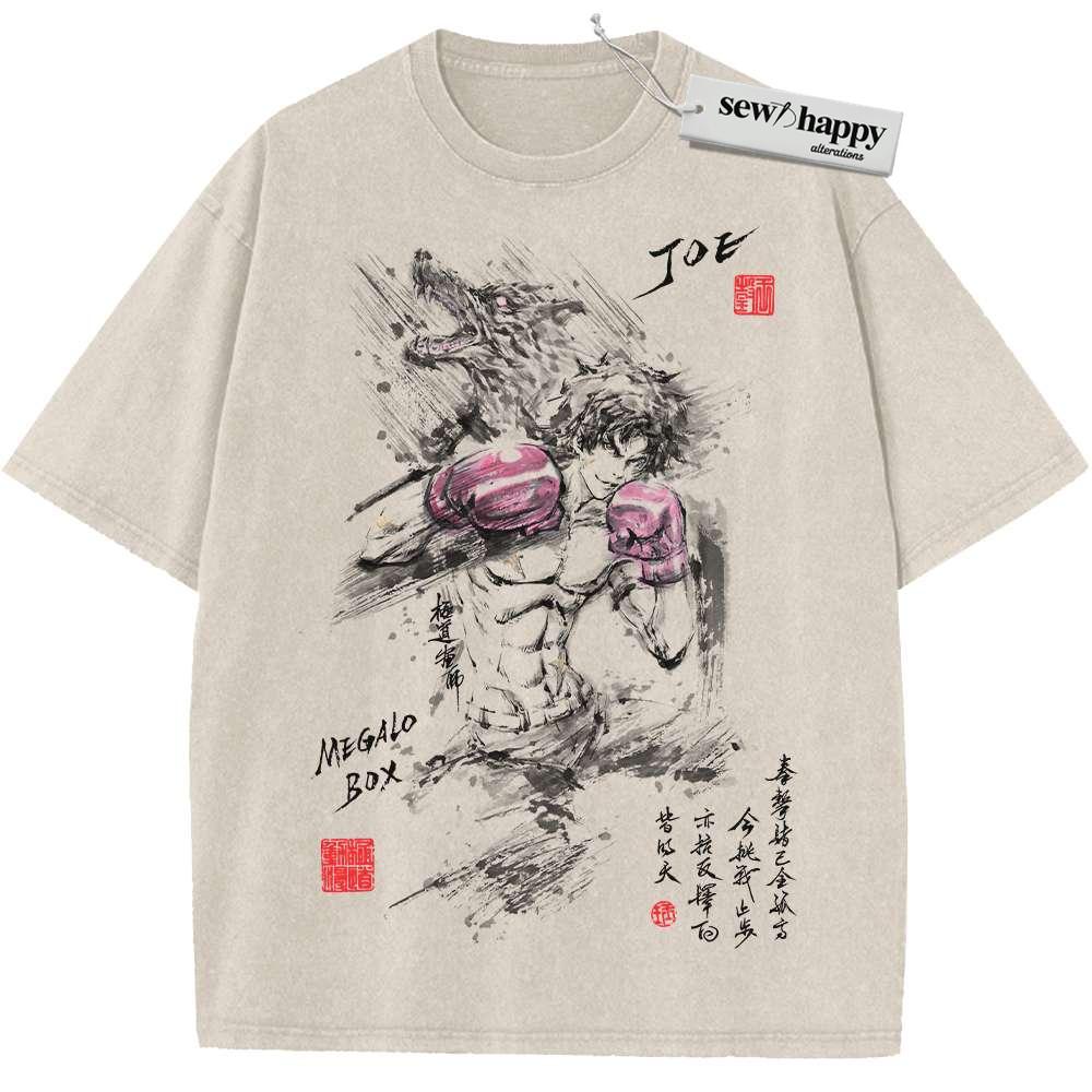 Wash Tee Gearless Joe Shirt, Megalo Box Shirt, Anime Shirt, Vintage T-Shirt