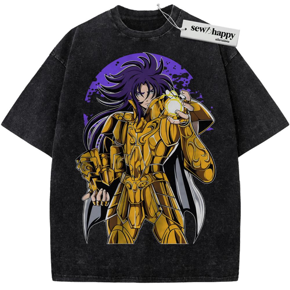 Wash Tee Gemini Kanon Shirt, Saint Seiya Shirt, Anime Shirt, Vintage Tee