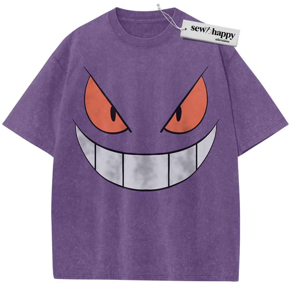 Wash Tee Gengar Shirt, Pokemon shirt, Anime Shirt, Vintage T-Shirt