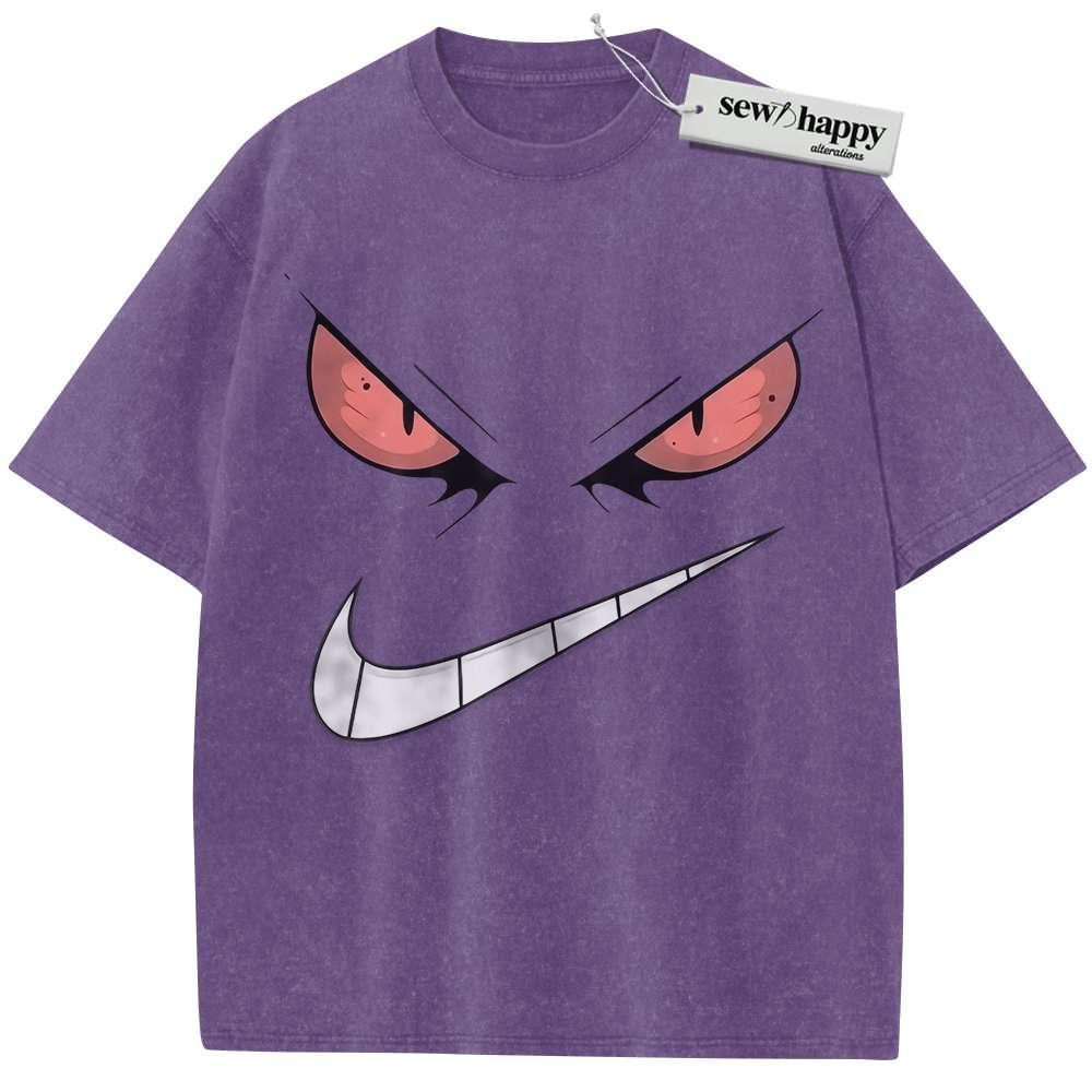 Wash Tee Gengar Shirt, Pokemon shirt, Anime Shirt, Vintage T-Shirt