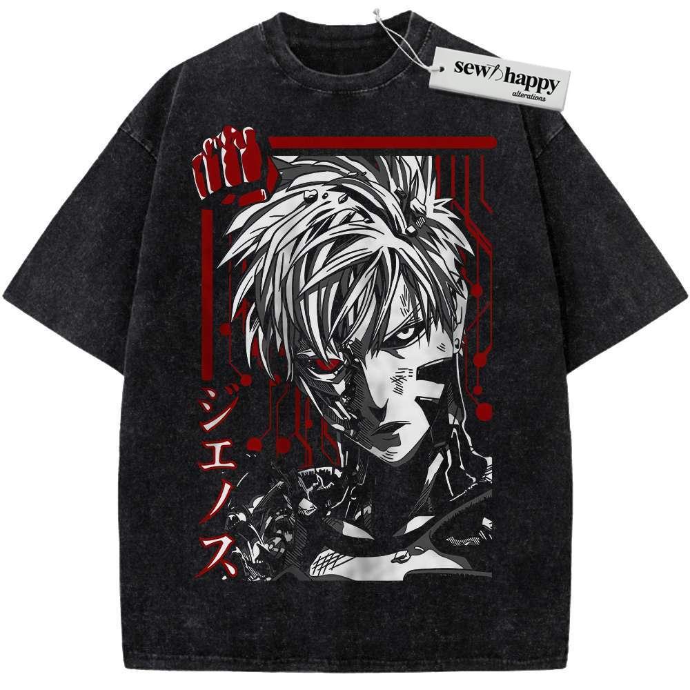 Wash Tee Genos Shirt, One Punch Man Shirt, Anime Shirt, Vintage T-Shirt