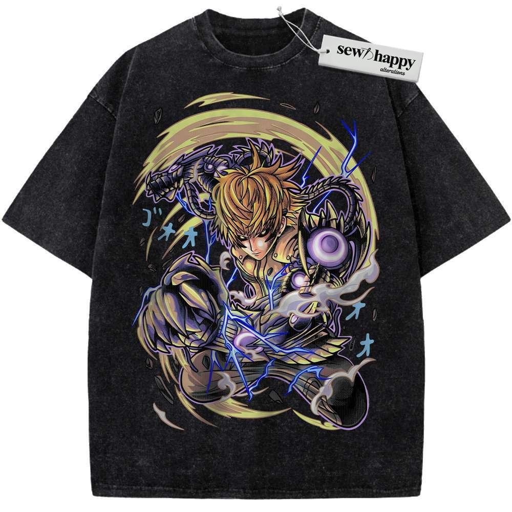 Wash Tee Genos Shirt, One Punch Man Shirt, Anime Shirt, Vintage Tee