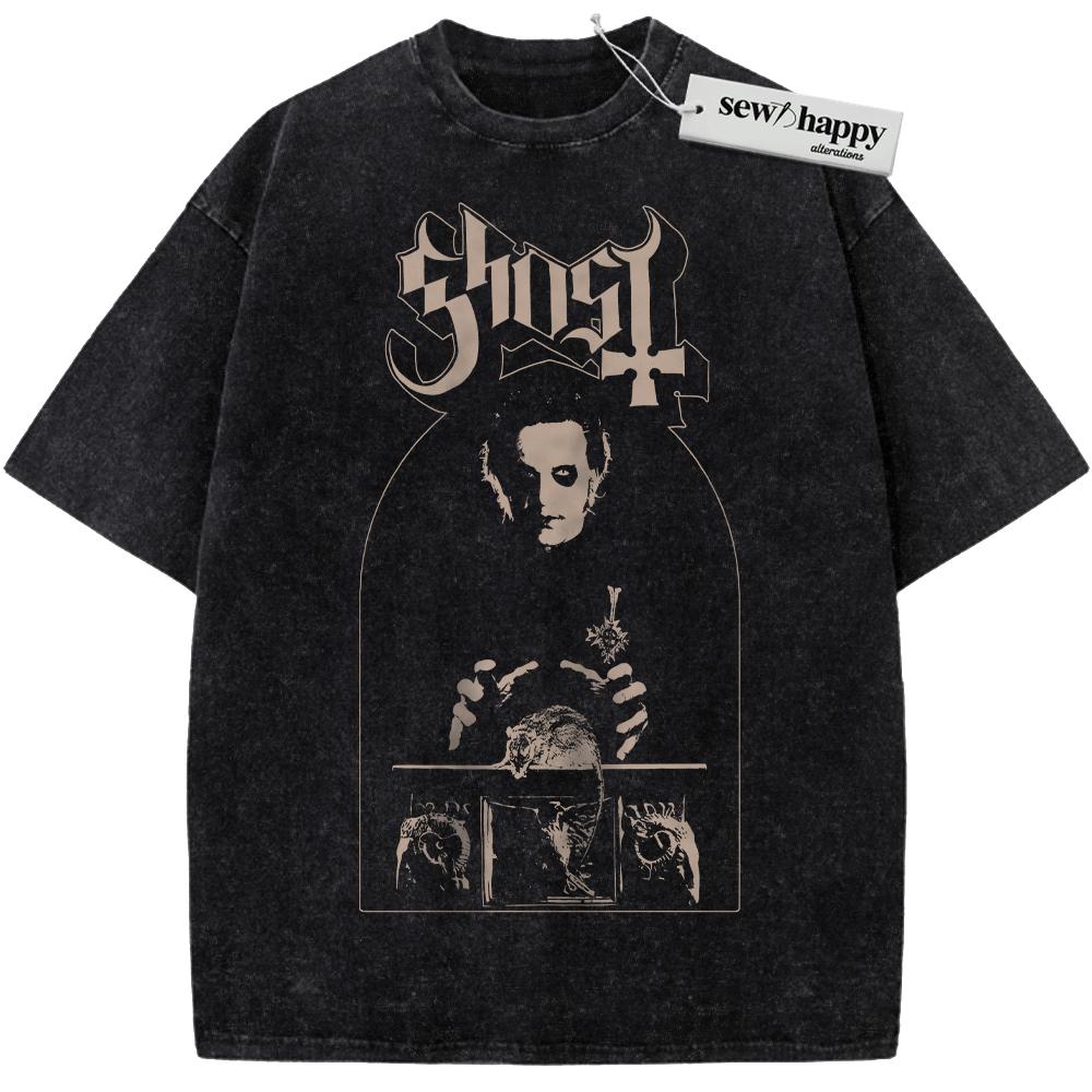 Wash Tee Ghost Shirt, Halloween Shirt, Horror Shirt, Vintage T-Shirt