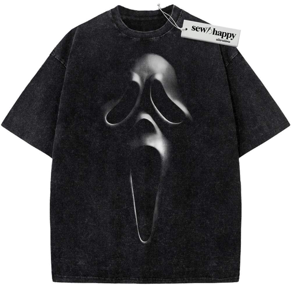 Wash Tee Ghostface Shirt, Scream Shirt, Halloween Shirt, Horror Shirt, Vintage T-Shirt Wash Tee Ghostface Shirt, Scream Shirt, Halloween Shirt, Horror Shirt, Vintage T-Shirt - Image 1