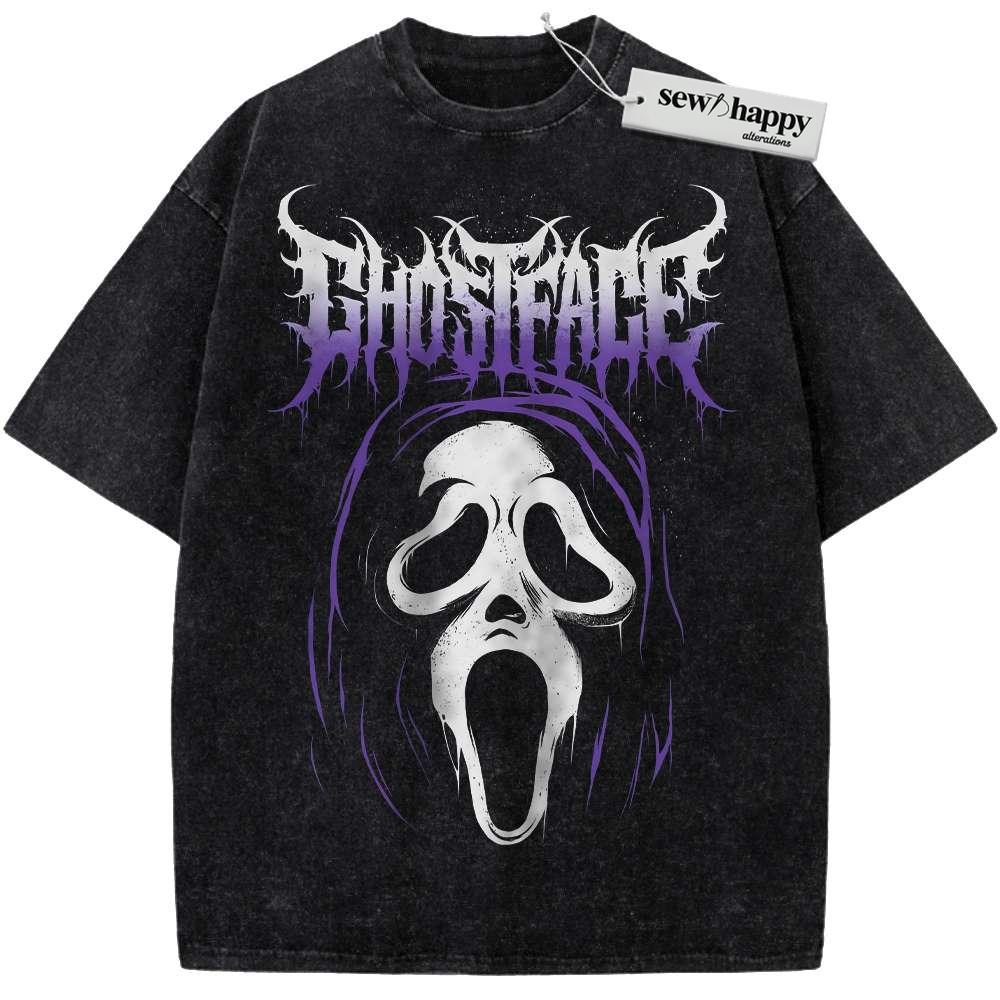 Wash Tee Ghostface Shirt, Scream Shirt, Halloween Shirt, Horror Shirt, Vintage T-Shirt Wash Tee Ghostface Shirt, Scream Shirt, Halloween Shirt, Horror Shirt, Vintage T-Shirt - Image 1