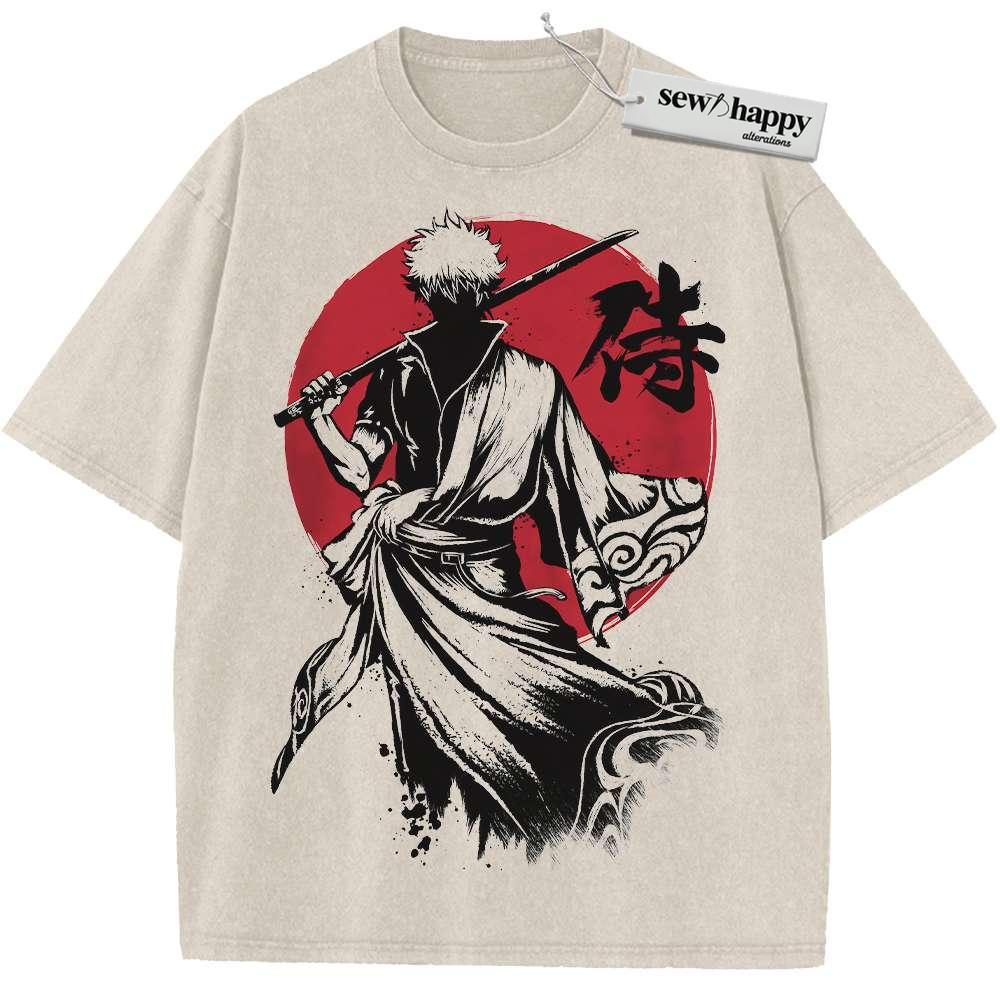 Wash Tee Gintoki Sakata Shirt, Gintama Shirt, Anime Shirt, Vintage Tee