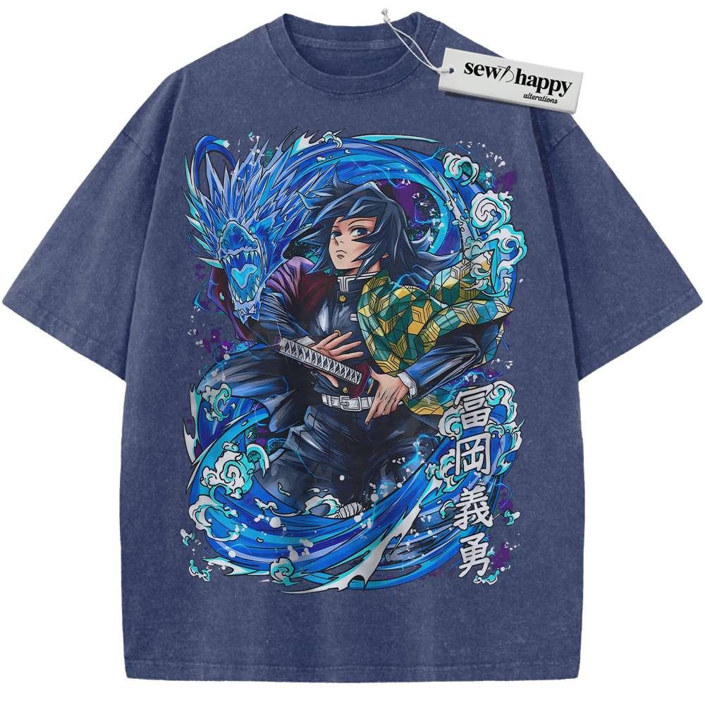 Wash Tee Giyu Tomioka Shirt, Demon Slayer Shirt, Anime Shirt, Vintage Tee Wash Tee Giyu Tomioka Shirt, Demon Slayer Shirt, Anime Shirt, Vintage Tee - Image 1