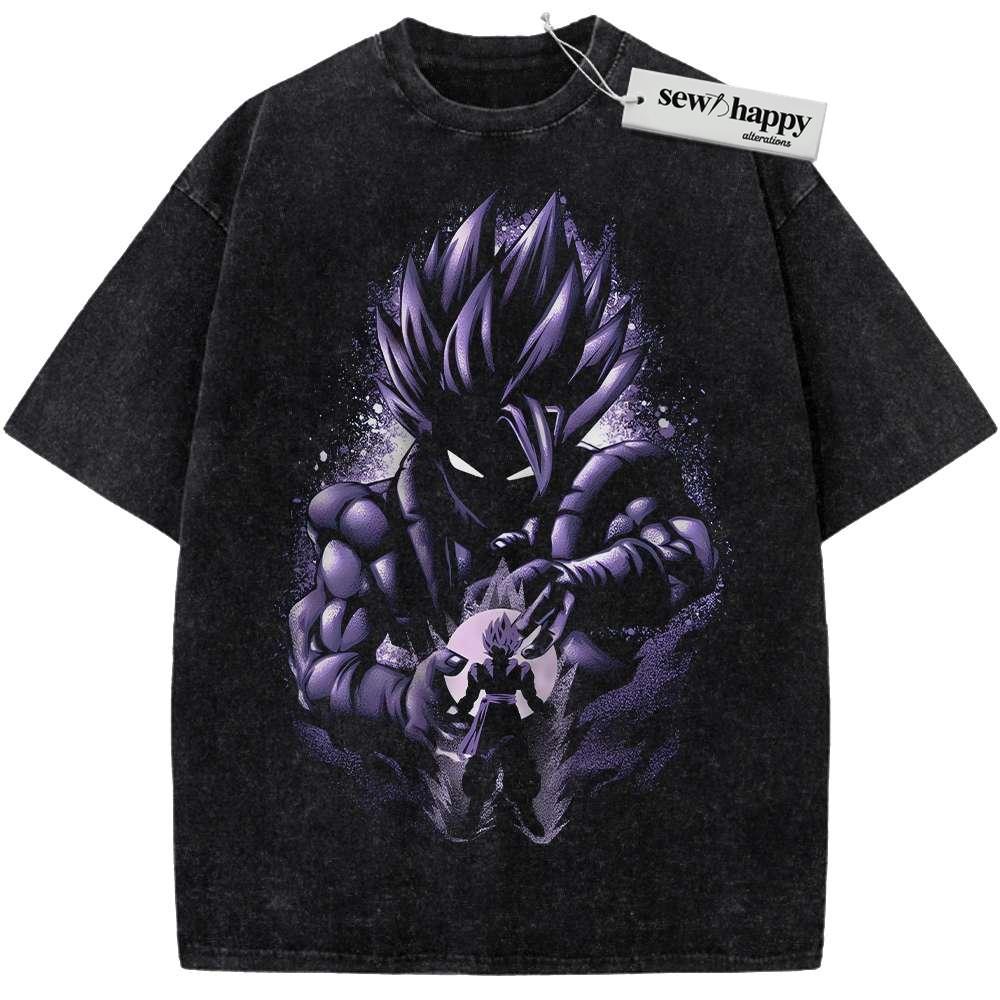 Wash Tee Gogeta Shirt, Dragon Ball Shirt, Anime Shirt, Vintage T-Shirt