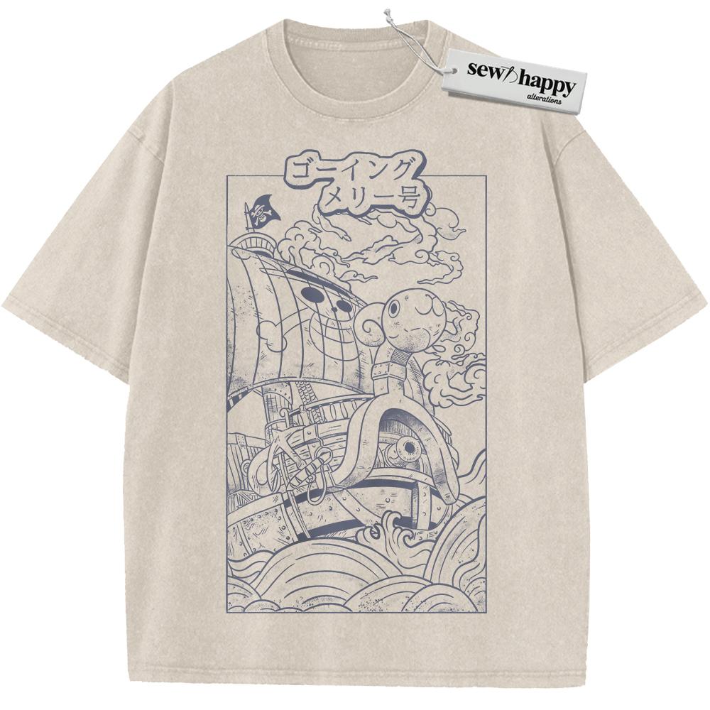 Wash Tee Going Merry Shirt, One Piece Shirt, Anime Shirt, Vintage T-Shirt