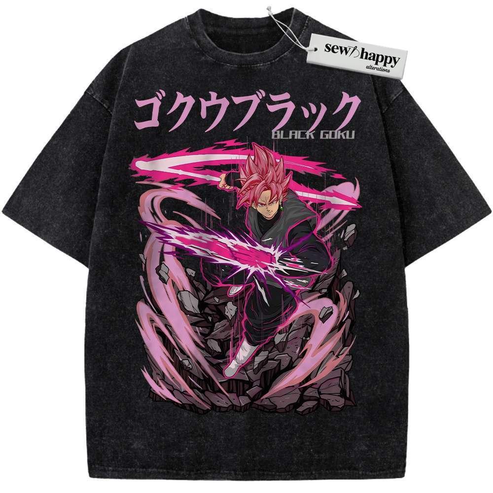 Wash Tee Goku Black Shirt, Dragon Ball Shirt, DBZ Shirt, Anime Shirt, Vintage T-Shirt