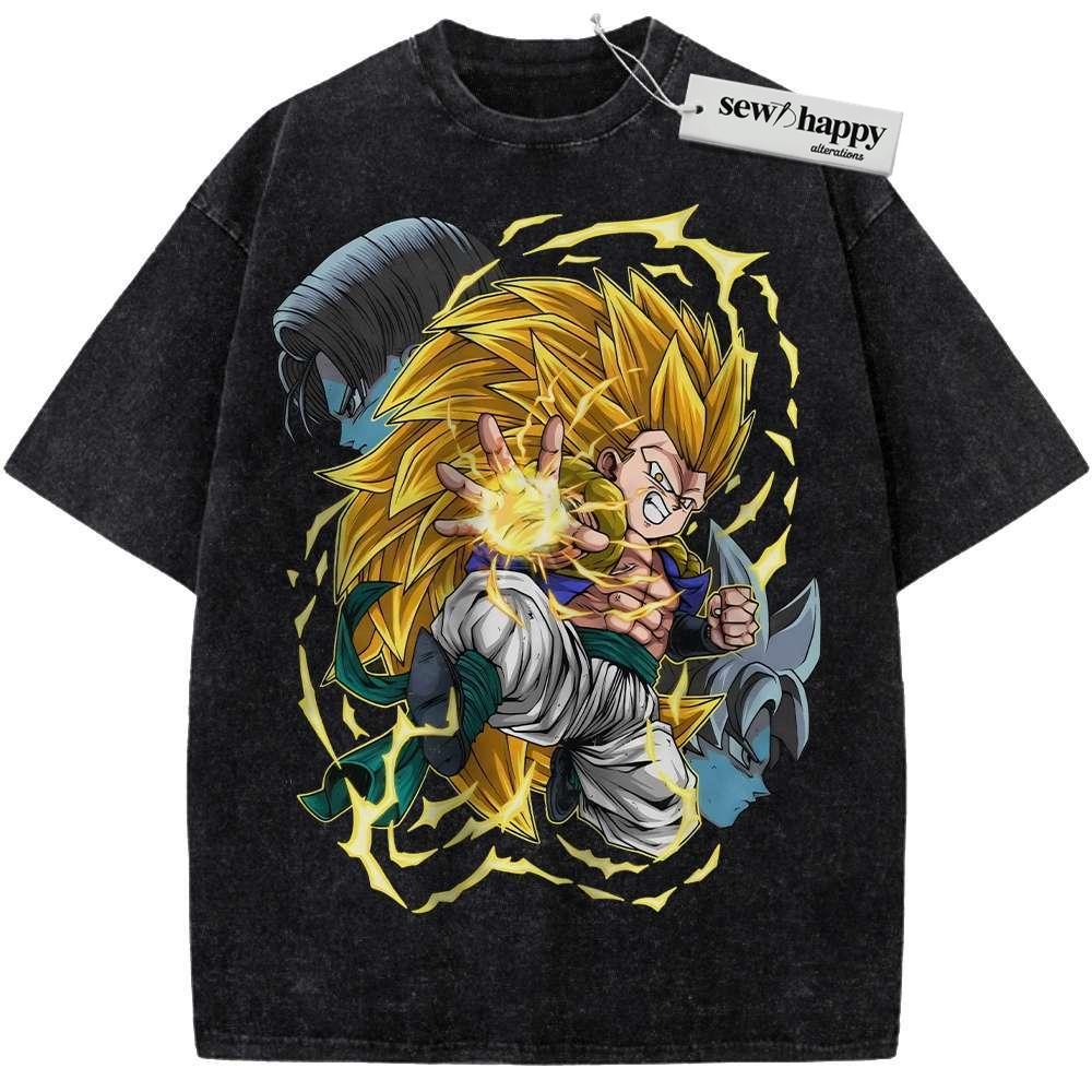 Wash Tee Gotenks Shirt, Dragon Ball Shirt, Anime Shirt, Vintage T-Shirt