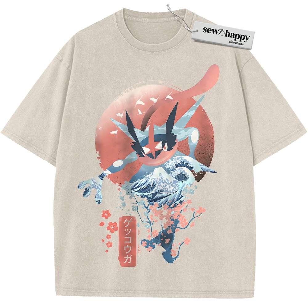 Wash Tee Greninja Shirt, Pokemon shirt, Anime Shirt, Vintage Tee
