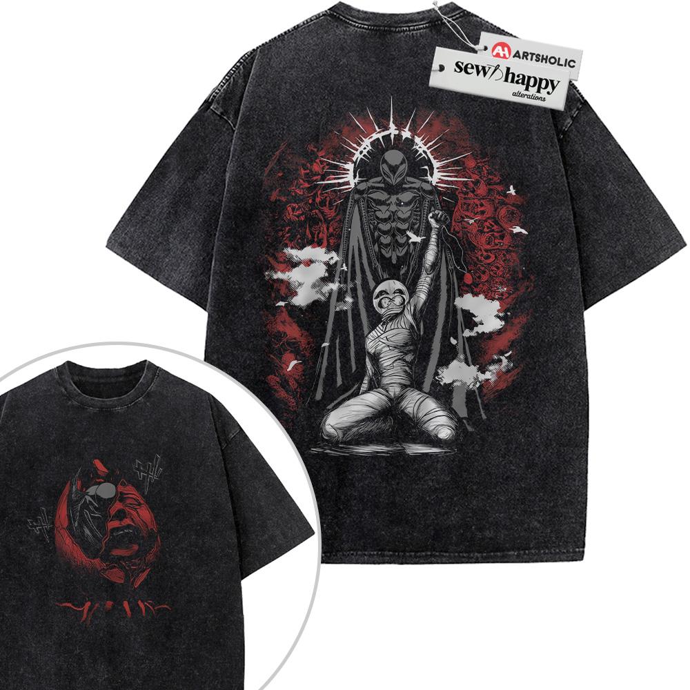 Wash Tee Griffith Shirt, Berserk Shirt, Anime Shirt, Vintage T-Shirt 2-Sided