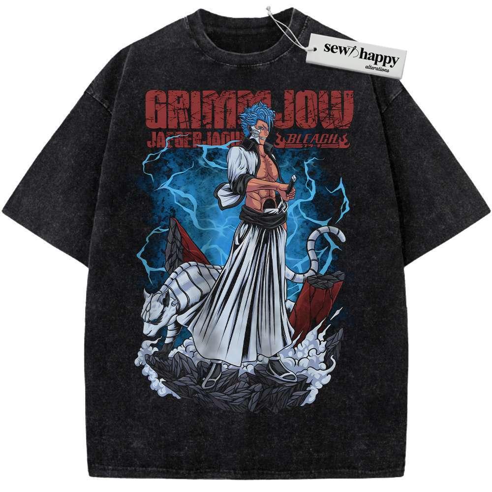 Wash Tee Grimmjow Jaegerjaquez Shirt, Bleach Shirt, Anime Shirt, Vintage T-Shirt