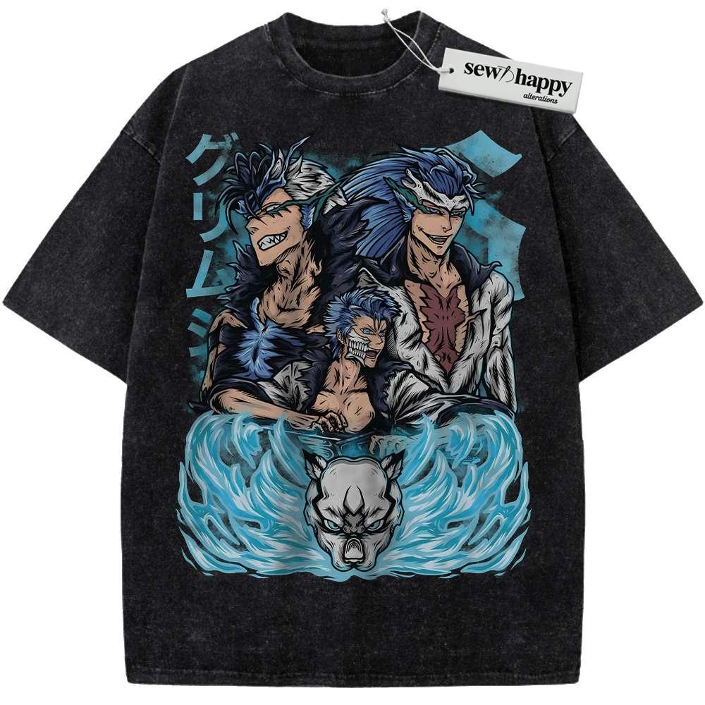 Wash Tee Grimmjow Jaegerjaquez Shirt, Bleach Shirt, Anime Shirt, Vintage T-Shirt