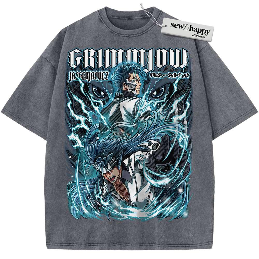 Wash Tee Grimmjow Jaegerjaquez Shirt, Bleach Shirt, Anime Shirt, Vintage Tee