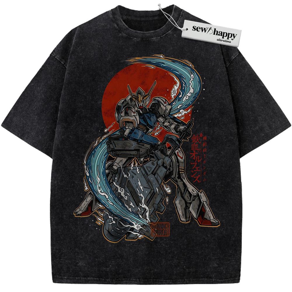 Wash Tee Gundam Barbatos Shirt, The Gundam Shirt, Anime Shirt, Vintage Tee