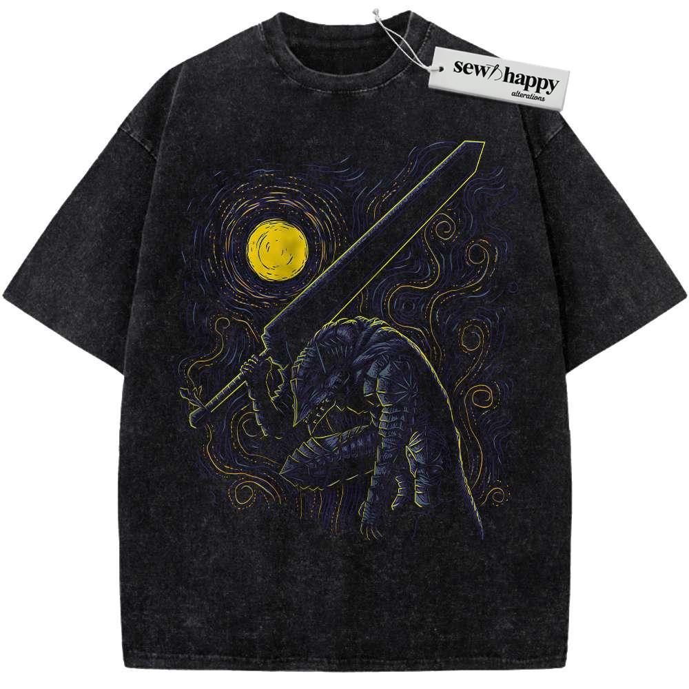 Wash Tee Guts Shirt, Berserk Shirt, Anime Shirt, Vintage T-Shirt