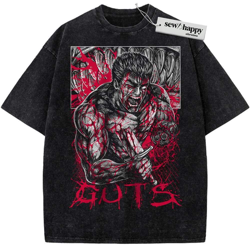 Wash Tee Guts Shirt, Berserk Shirt, Anime Shirt, Vintage Tee Wash Tee Guts Shirt, Berserk Shirt, Anime Shirt, Vintage Tee - Image 1