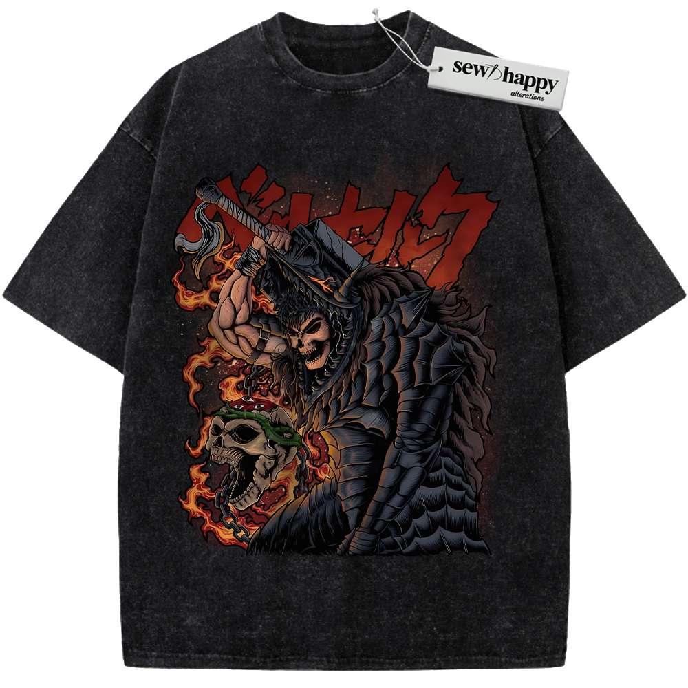Wash Tee Guts Shirt, Berserk Shirt, Anime Shirt, Vintage Tee