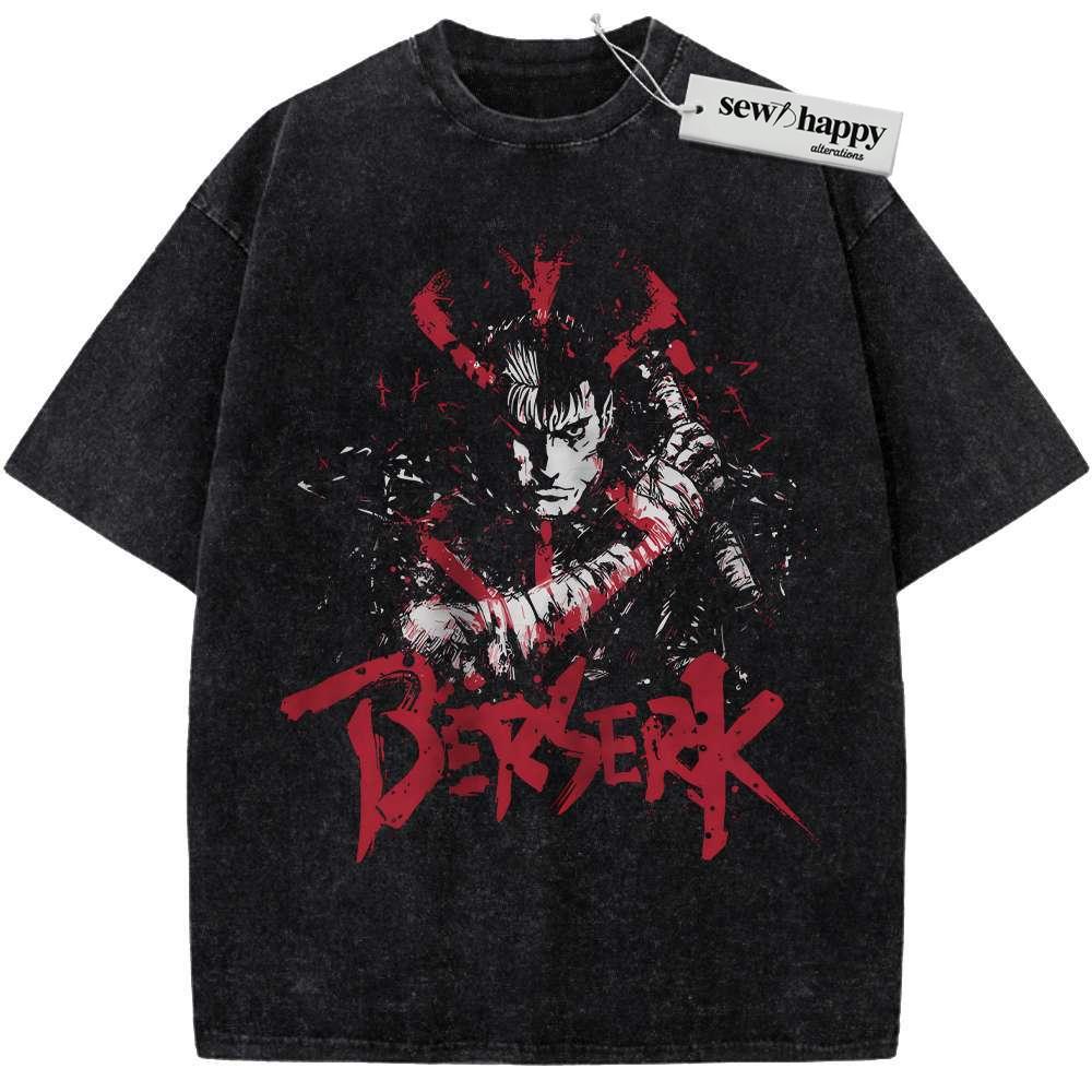 Wash Tee Guts Shirt, Berserk Shirt, Anime Shirt, Vintage Tee Wash Tee Guts Shirt, Berserk Shirt, Anime Shirt, Vintage Tee - Image 1