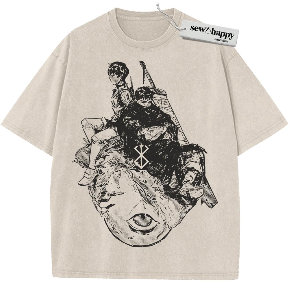Wash Tee Guts Shirt, Casca Shirt, Berserk Shirt, Anime Shirt, Vintage T-Shirt