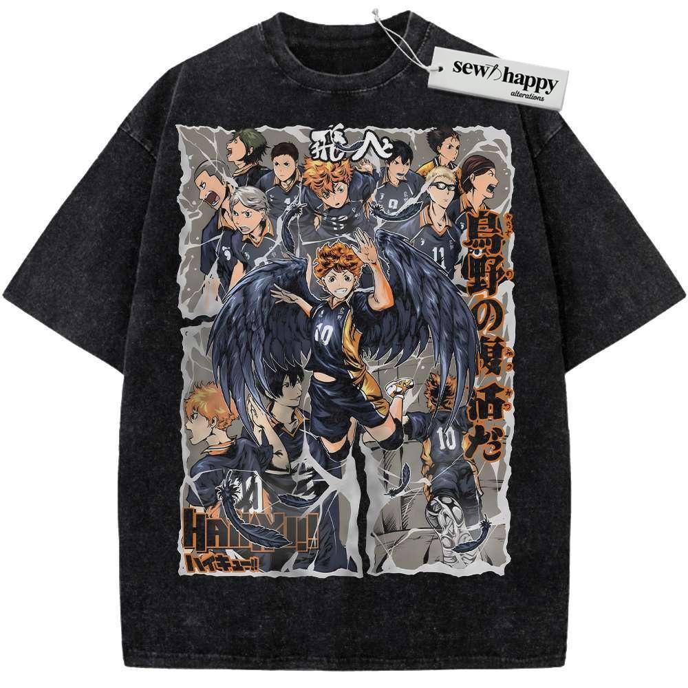 Wash Tee Haikyu!! Shirt, Anime Shirt, Vintage T-Shirt
