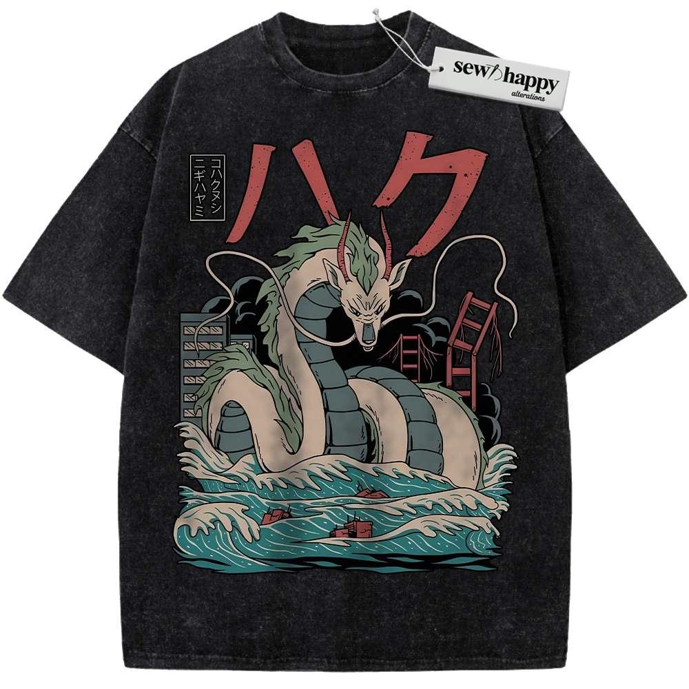 Wash Tee Haku Shirt, Spirited Away Shirt, Studio Ghibli Shirt, Anime Shirt, Vintage Tee
