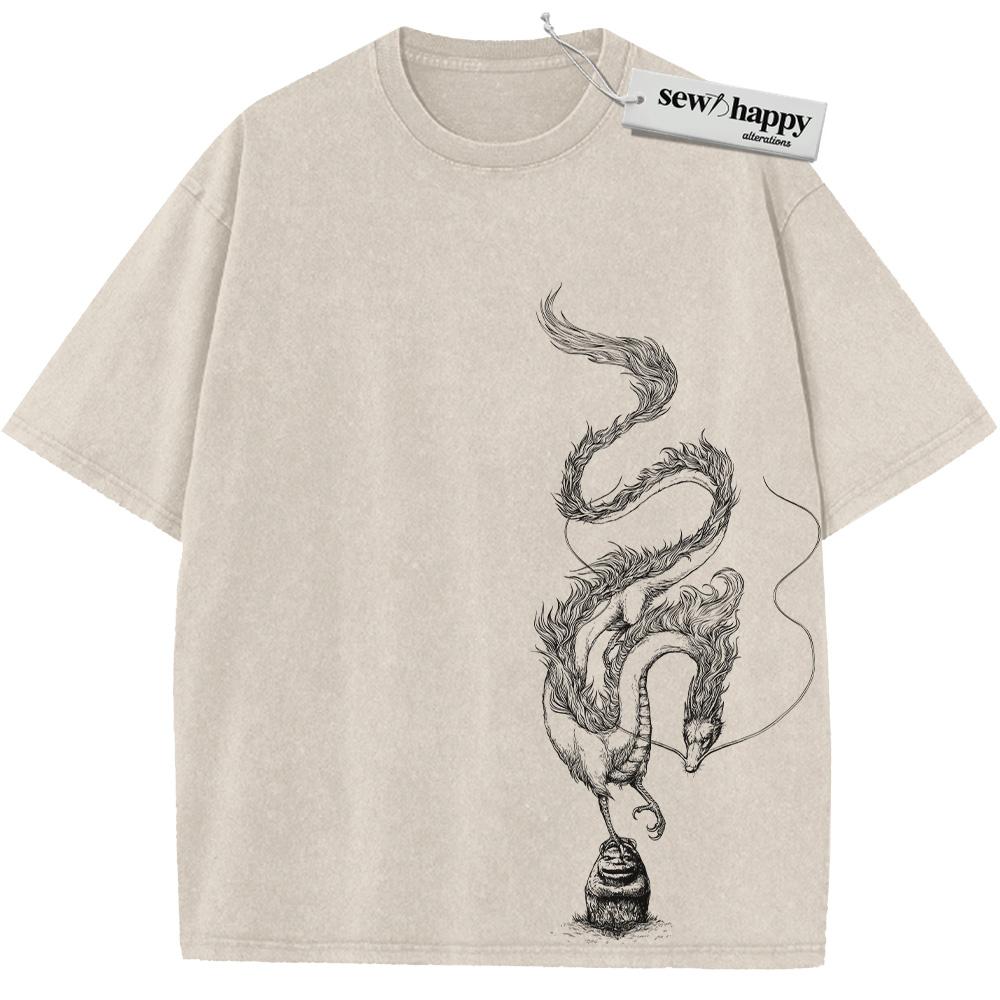 Wash Tee Haku Shirt, Spirited Away Shirt, Studio Ghibli Shirt, Anime Shirt, Vintage Tee