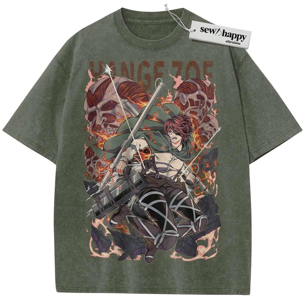 Wash Tee Hange Zoe Shirt, Attack on Titan Shirt, AOT Shirt, Anime Shirt, Vintage T-Shirt