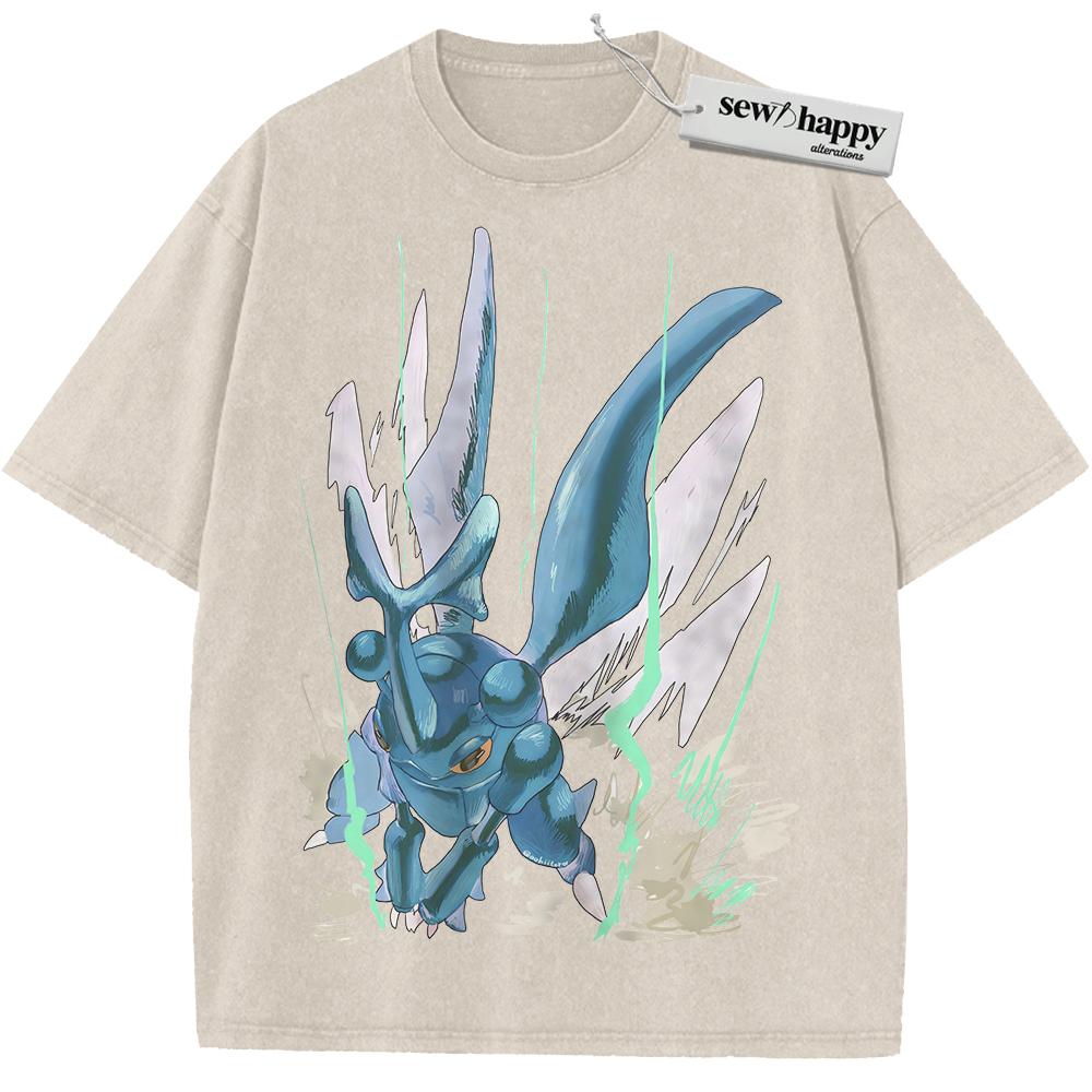 Wash Tee Heracross Shirt, Pokemon Shirt, PKM Shirt, Anime Shirt, Vintage T-Shirt