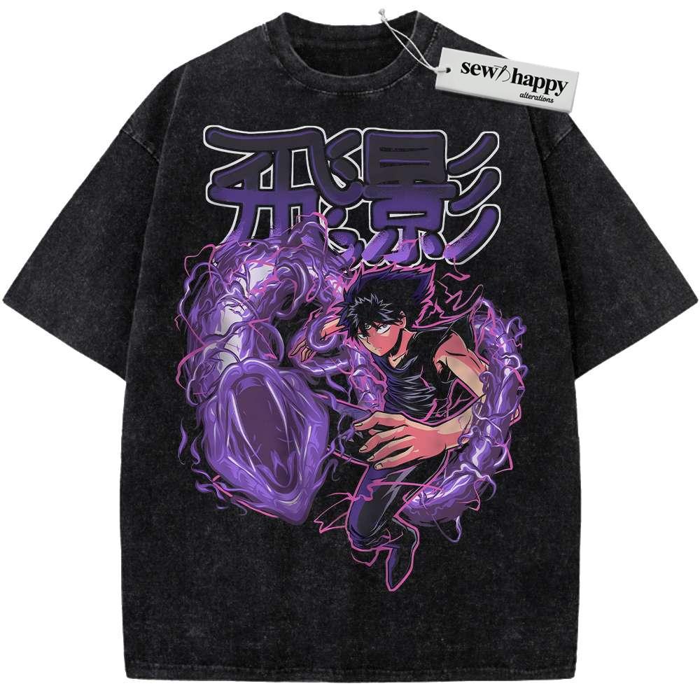 Wash Tee Hiei Shirt, YuYu Hakusho Shirt, Anime Shirt, Vintage T-Shirt