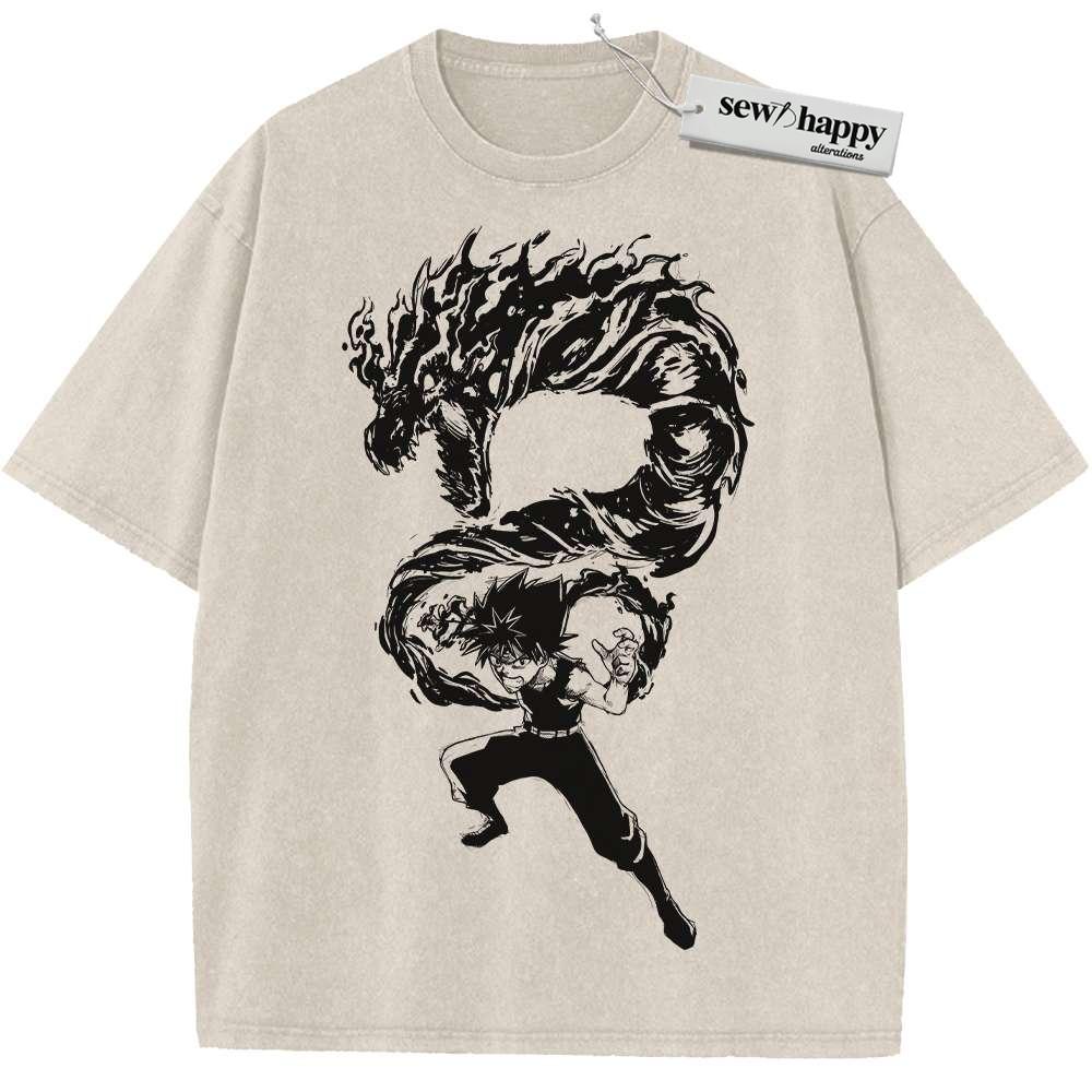 Wash Tee Hiei Shirt, YuYu Hakusho Shirt, Anime Shirt, Vintage Tee