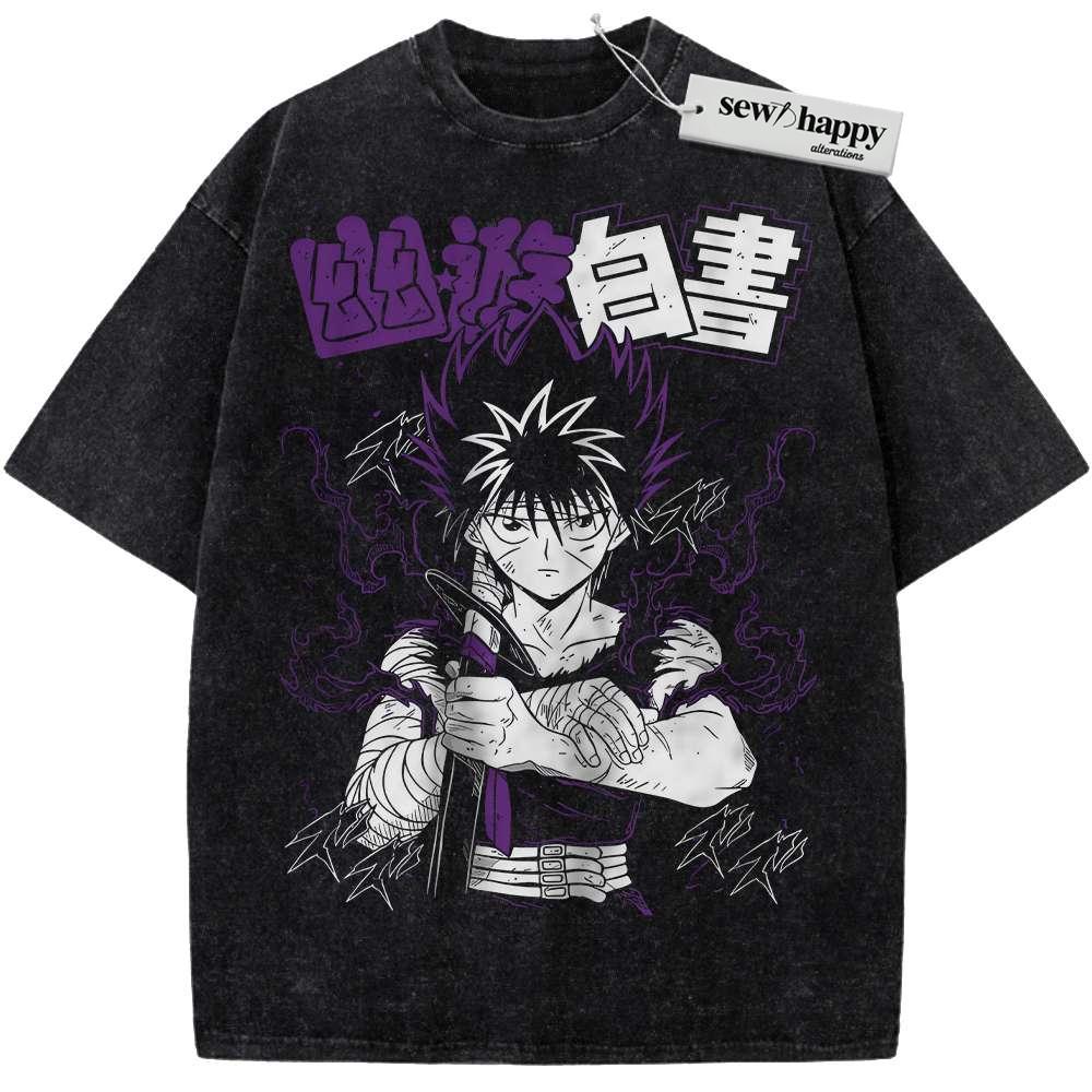 Wash Tee Hiei Shirt, YuYu Hakusho Shirt, Anime Shirt, Vintage Tee Wash Tee Hiei Shirt, YuYu Hakusho Shirt, Anime Shirt, Vintage Tee - Image 1