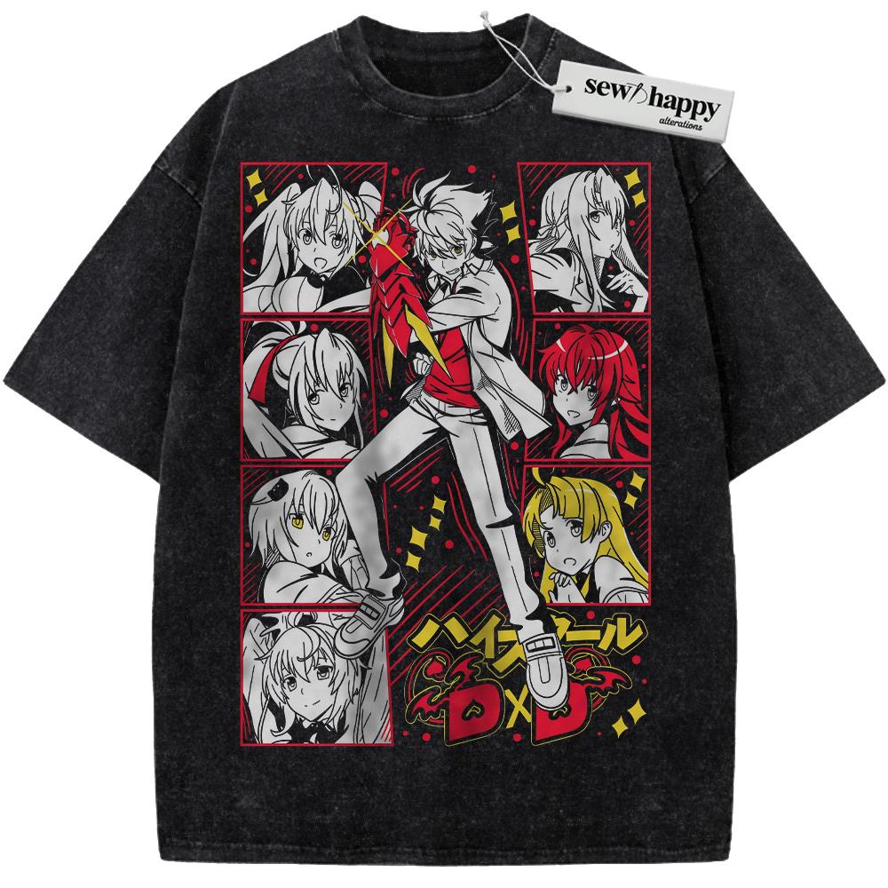 Wash Tee High School DxD Shirt, Anime Shirt, Vintage Tee