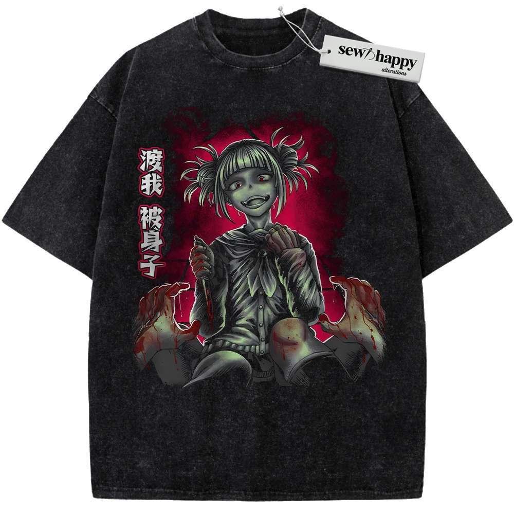 Wash Tee Himiko Toga Shirt, MHA Shirt, Anime Shirt, Vintage T-Shirt