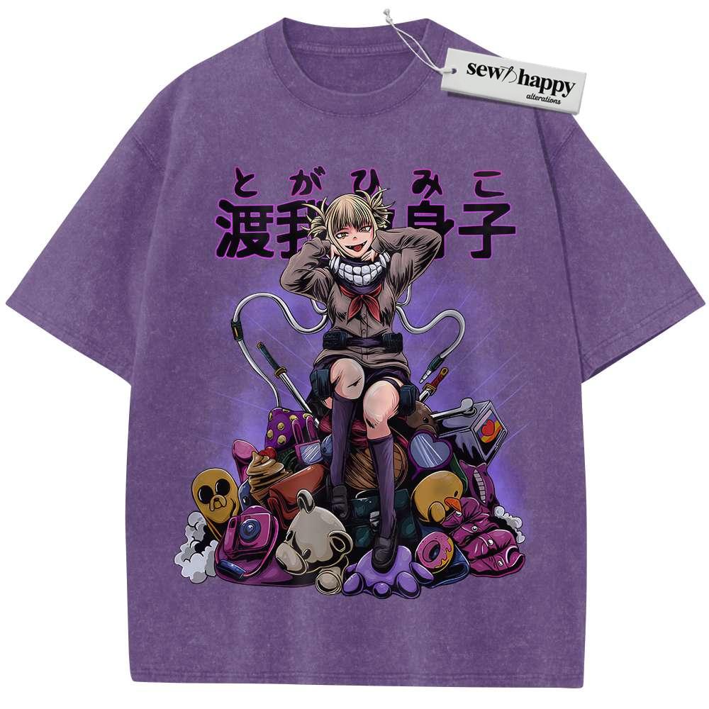 Wash Tee Himiko Toga Shirt, MHA Shirt, Anime Shirt, Vintage Tee Wash Tee Himiko Toga Shirt, MHA Shirt, Anime Shirt, Vintage Tee - Image 1