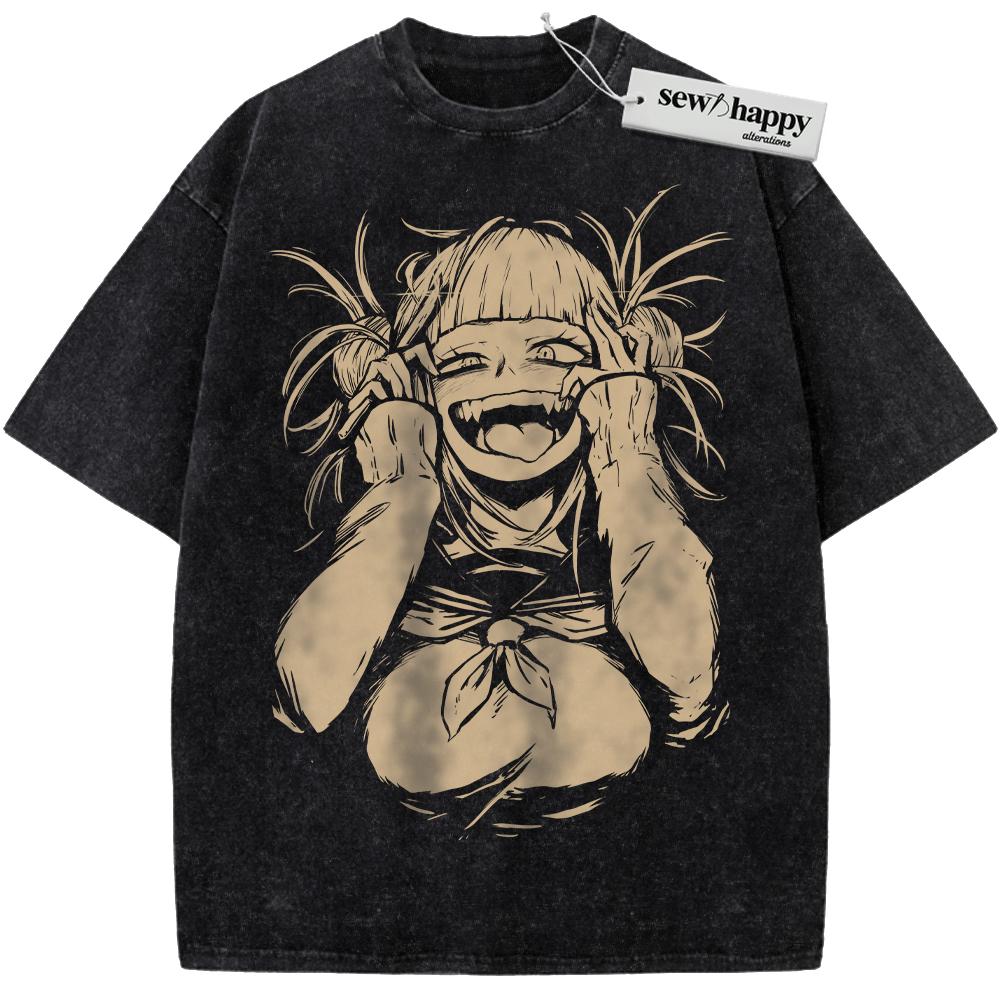 Wash Tee Himiko Toga Shirt, MHA Shirt, Anime Shirt, Vintage Tee Wash Tee Himiko Toga Shirt, MHA Shirt, Anime Shirt, Vintage Tee - Image 1