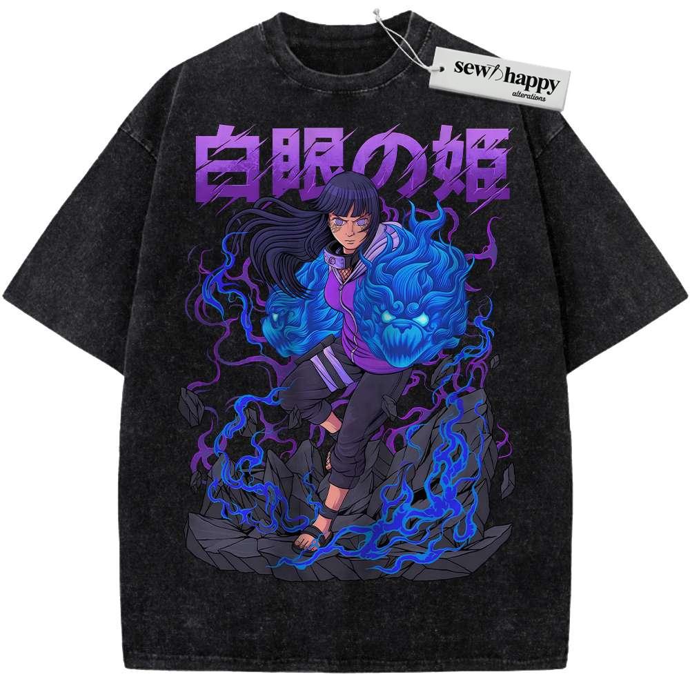 Wash Tee Hinata Hyuga Shirt, Naruto Shirt, Anime Shirt, Vintage T-Shirt Wash Tee Hinata Hyuga Shirt, Naruto Shirt, Anime Shirt, Vintage T-Shirt - Image 1