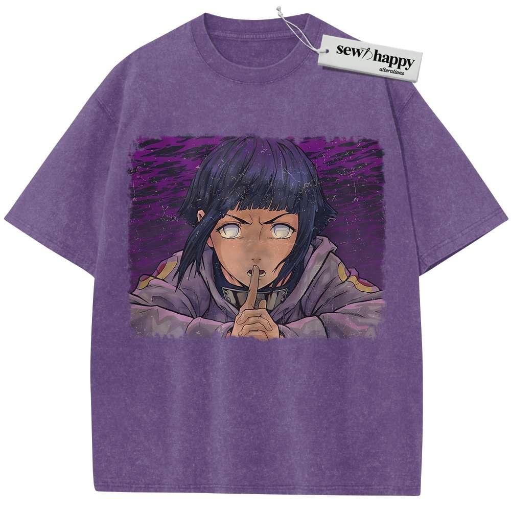 Wash Tee Hinata Hyuga Shirt, Naruto Shirt, Anime Shirt, Vintage Tee Wash Tee Hinata Hyuga Shirt, Naruto Shirt, Anime Shirt, Vintage Tee - Image 1